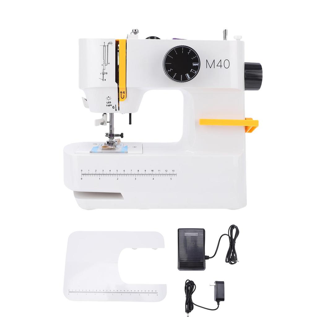 Household Sewing Machine Built in 5 Stitches 12 Patterns Transparent Spool Cover Plate Sewing Machine for Beginners and