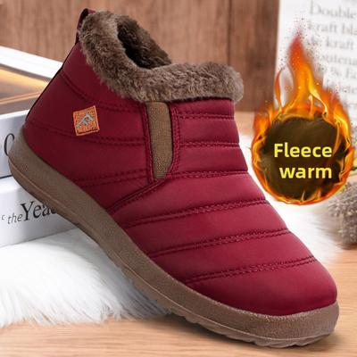 Хлопковые ботинки, Зимние ботинки, Утепленные ботинки оверсайз с толстым флисом, Высокие ботинки, Устойчивые к холоду