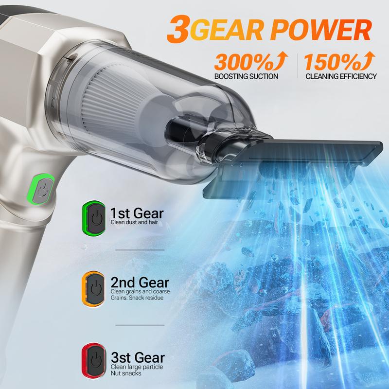 SZUK C017MAX Mini Car Vacuum Cleaner Powerful Portable HandHeld Vacuum Cleaner For Car Wireless Cleaner Robot Car Accessories