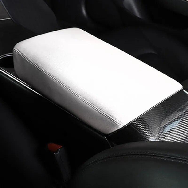 For Tesla Model 3 Model Y Car Armrest Box Protective Cover Central Control Armrest Cover Leather Accessories Decoration Interior