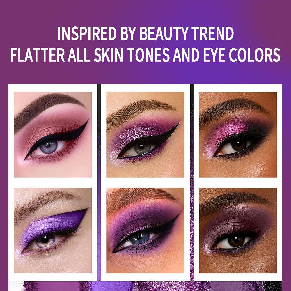 BEAUTY 9-Color Eyeshadow Palette Cut Crease Earth Tone Rose Matte Shimmer Portable Waterproof Smudge-Proof