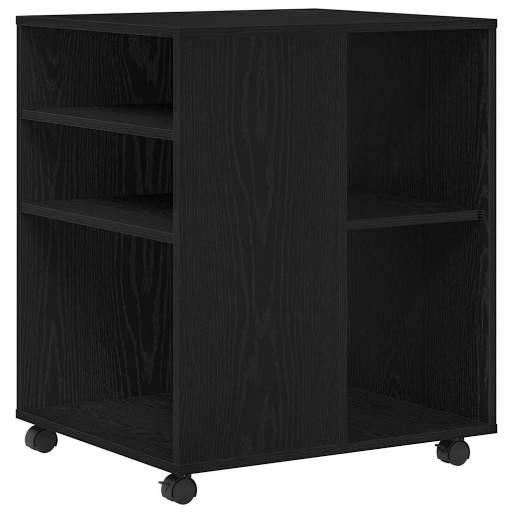 Storage Cabinet Black Oak Look 60 x 53 x 72.5 cm