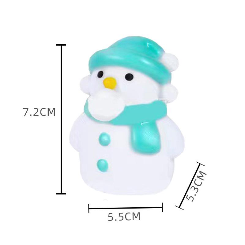 Creative Cute Christmas Extrusion Toys Cartoon Santa Claus Snowman Elk Decompression Squeeze Toys Children Christmas Gifts