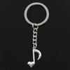 Fashion Musical Note With Heart 25x16mm Pendant 30mm Key Ring Chain Bronze   Men Car Gift Keychain