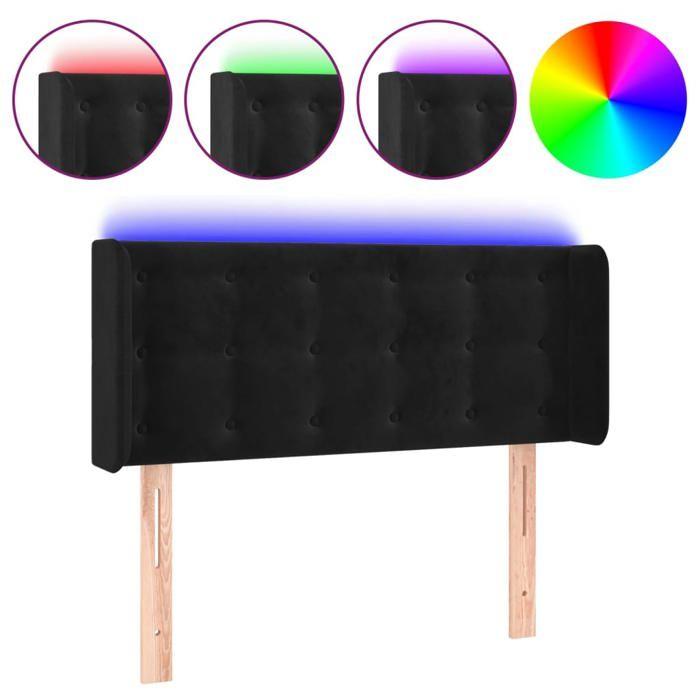 VidaXL LED Headboard Bedroom Furniture Single Bed Accessory Headboard Interior Black 3123702