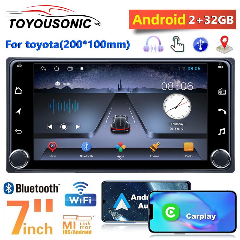 Автомагнитола 2 Din CarRadio 7 дюймов Carplay для Toyota Android Auto Mirror Link BT GPS WIFI Мультимедийный плеер Автомобильная стереосистема