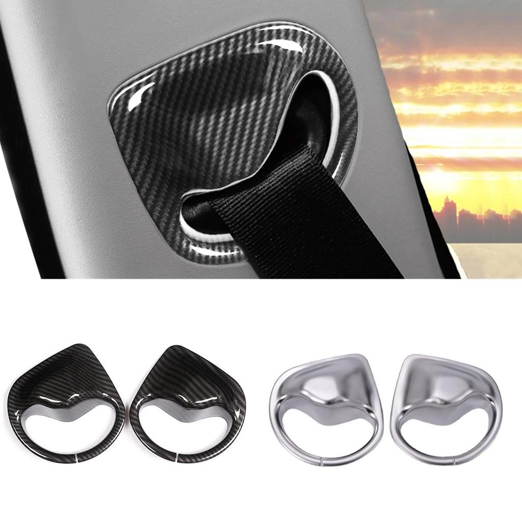 2 шт./компл., стильный автомобильный ремень безопасности из углеродного волокна, декоративная накладка, подходит для Jaguar XE 2016-2018, автомобильный интерьер