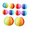 10x Шары Бумажные фонарики Компактные Цветные Помпоны для Дня рождения Садовой вечеринки