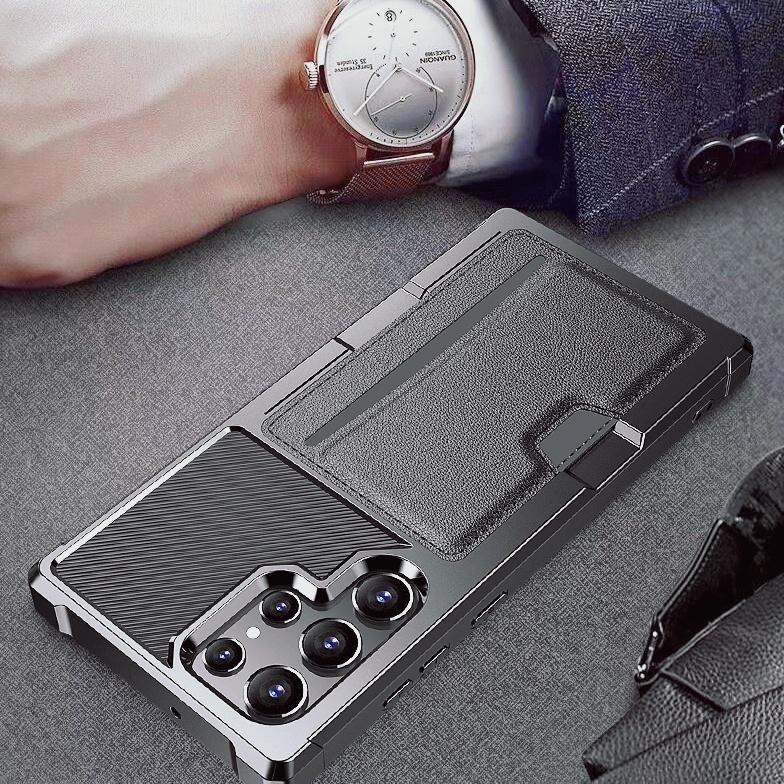 Противоударный чехол с карманом для карт для Samsung S25 Ultra для Samsung Galaxy S25 Ultra S23 S22 S21 FE S24 Plus Чехлы для мобильных телефонов