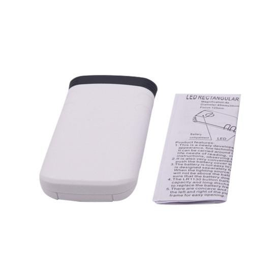 Увеличительное стекло со светодиодной подсветкой, выдвижная портативная лупа, карманная лупа для чтения для пожилых людей, для путешествий