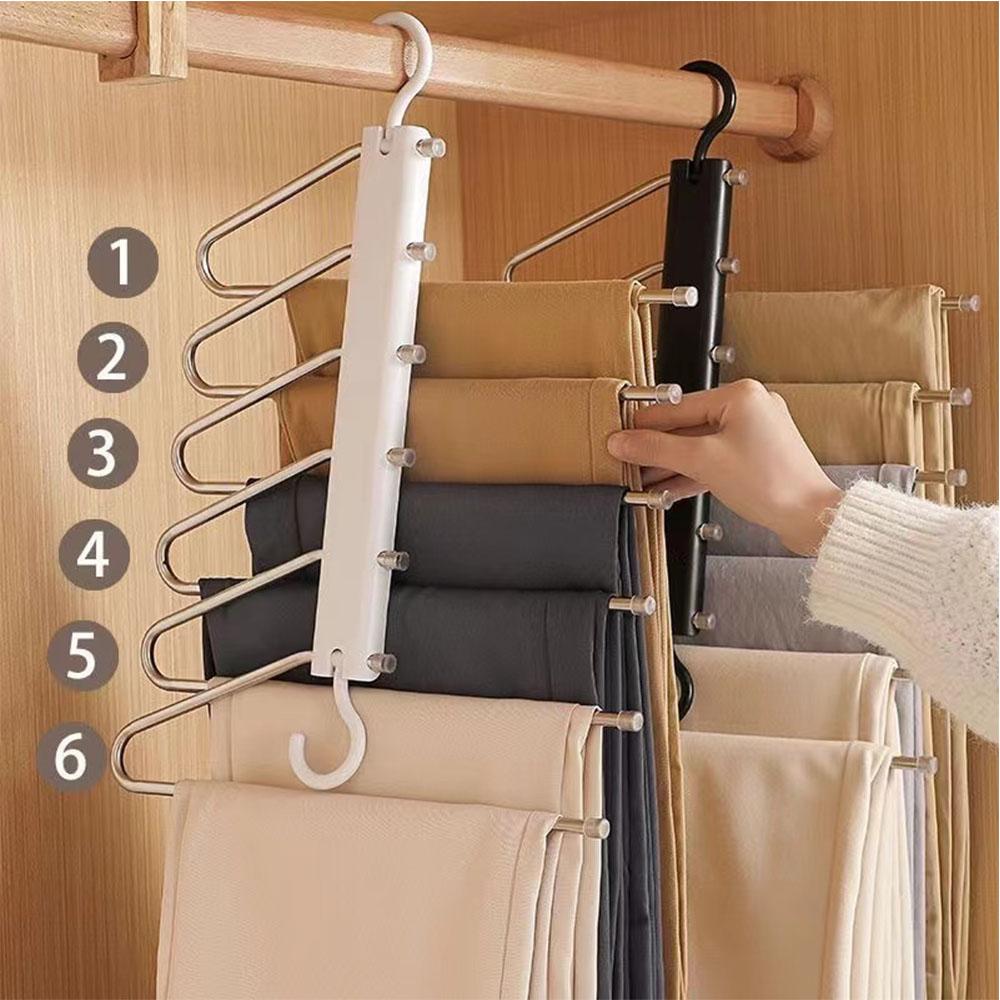 6 в 1 вешалки для брюк вешалки для одежды из нержавеющей стали вешалки для брюк экономия места вешалки для гардероба вешалка для одежды вешалки для одежды вешалка для брюк ангары
