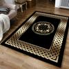 Ковер в европейском стиле, украшение для гостиной, роскошный узор, напольный коврик большого размера, черный, золотой, нескользящий, мягкий ковер для спальни и гостиной