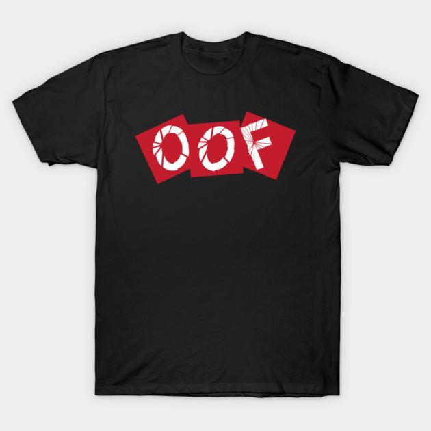 Asian Size Men Black Print T-shirt Oof Gaming Moment No-Cut Print Cotton Tshirt
