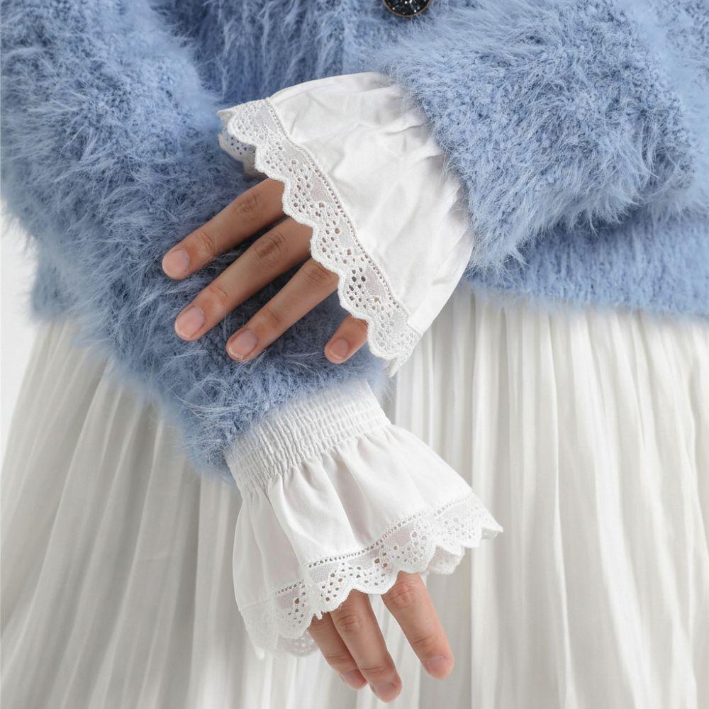 Белый Ложный Манжет Съемный Кружевной Манжет Новый Манжет для Свитера Женский