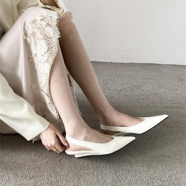 Весна и лето 2025 новая мода с острым носком, на танкетке, на низком каблуке, европейская и американская мода, модная обувь, сумка, головка, спинка, низкий каблук, женская обувь