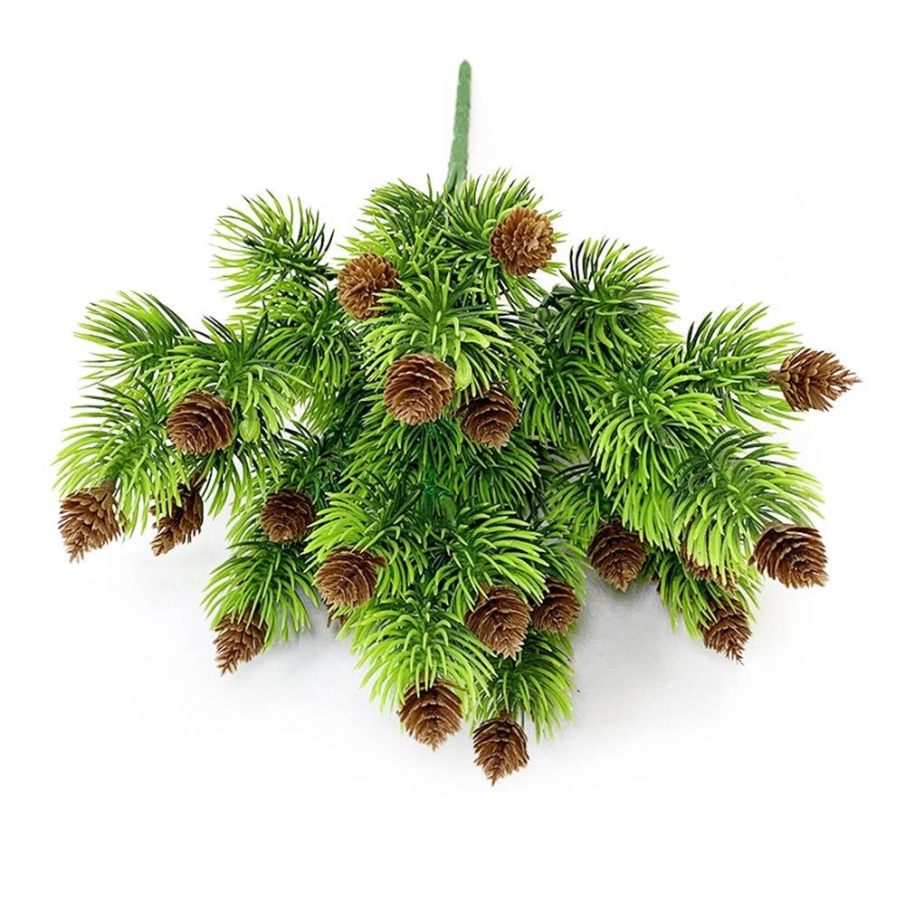 Green Artificial Pine Branches DIY Accessories Desktop Ornament Faux Pine Leaves Craft Fake Plant Fake Pine Festival Ornament