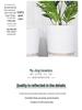 Large Ceramic Flower Pot with Tray for Indoors/Outdoors, Suitable for Succulents & Green Plants