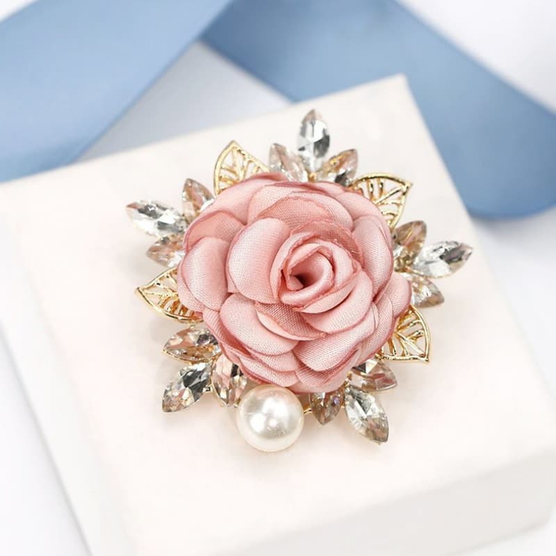 Fabric Pin Match with Coat Versatile Accessories Flower Brooch