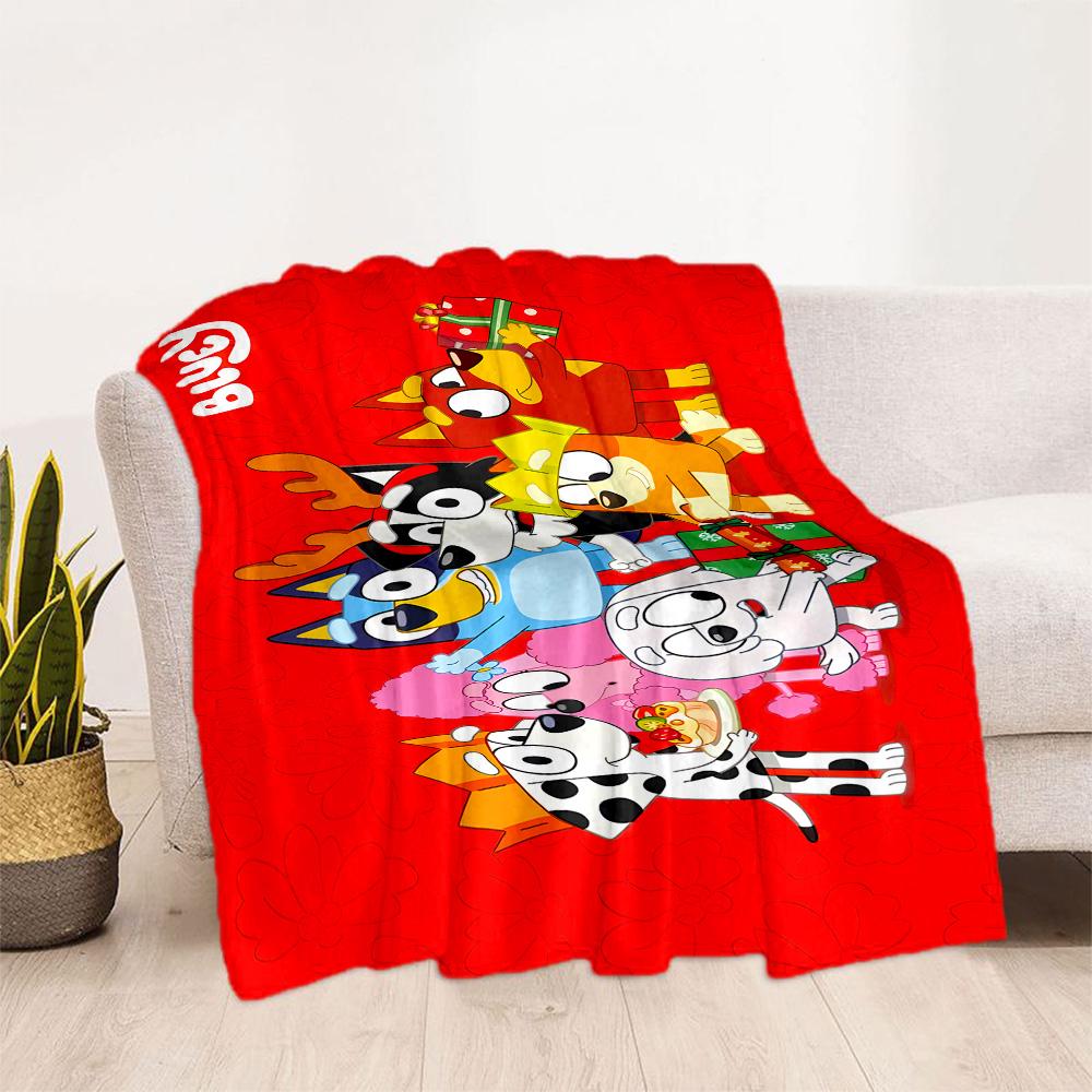 Bluey's Colorful Friends Blanket Warmthful Decor Great for Couch Livingroom Seaside for All Occasions Digital Print Gifts For Family Or Friends