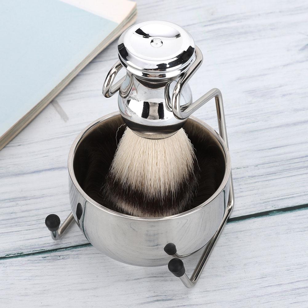 Подставка для бритья из нержавеющей стали, держатель для щетки для бороды, мыльница, набор инструментов для бритья38092