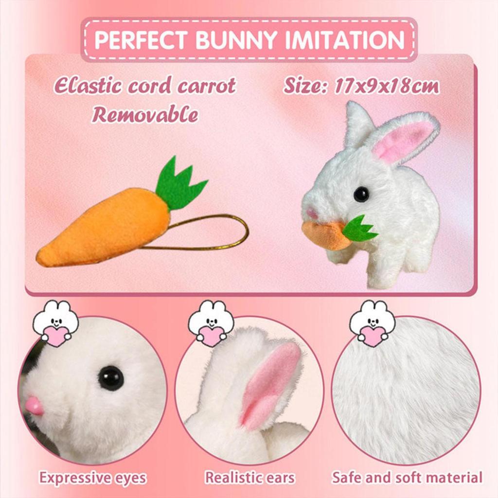 Mini Realistic Cute Plush Rabbits Lifelike Animal Easter Bunny Simulation Toy Model Gift Miniatures Decorations (Rabbit Plush Toys