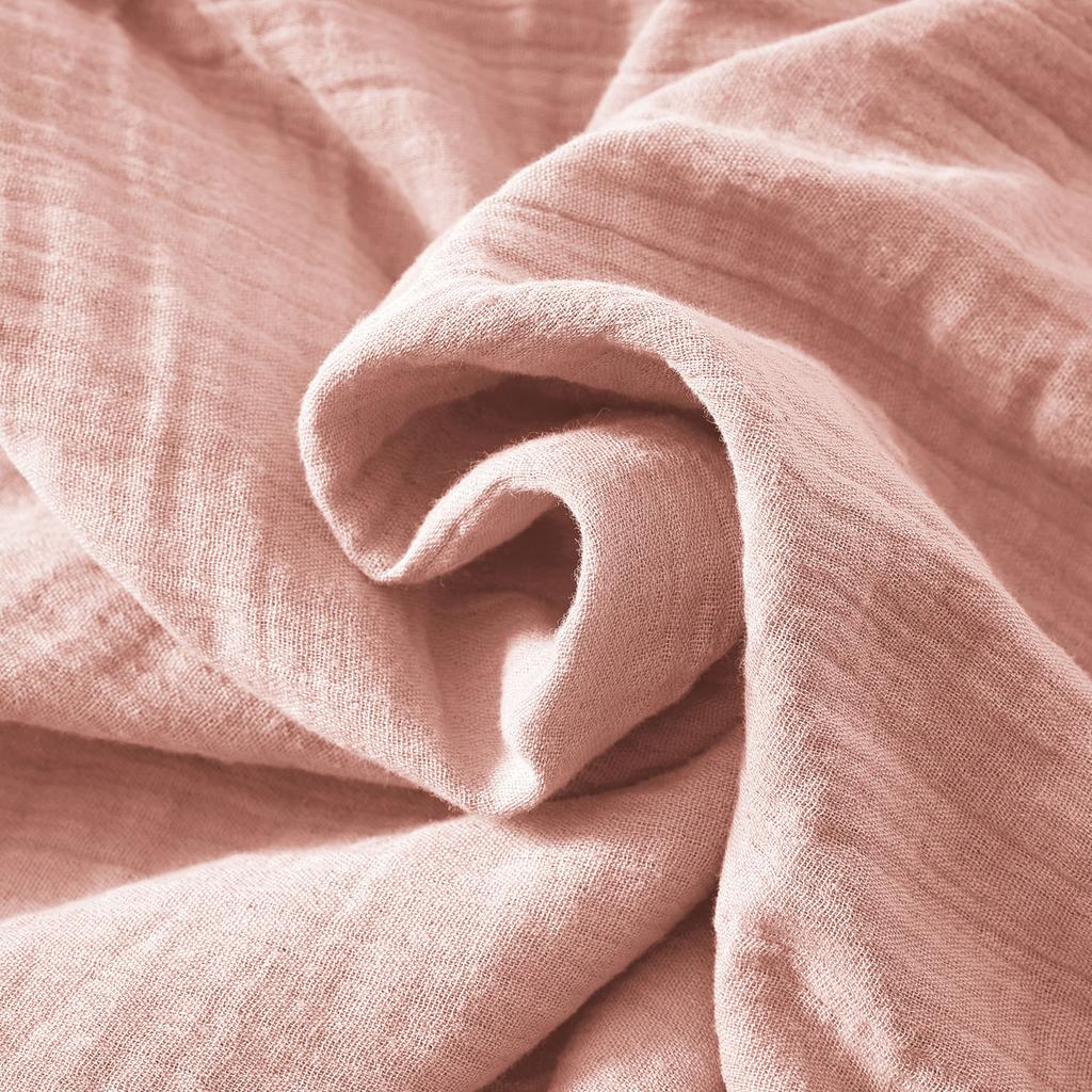 Duvet Cover 220x240 Cm In Pink Cotton Gauze