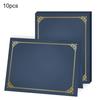10 Pcs Black Certificate Holders Diploma Covers for 12.6 X 9.45 Inch Paper Gold Foil Border Cardstock Award Graduation