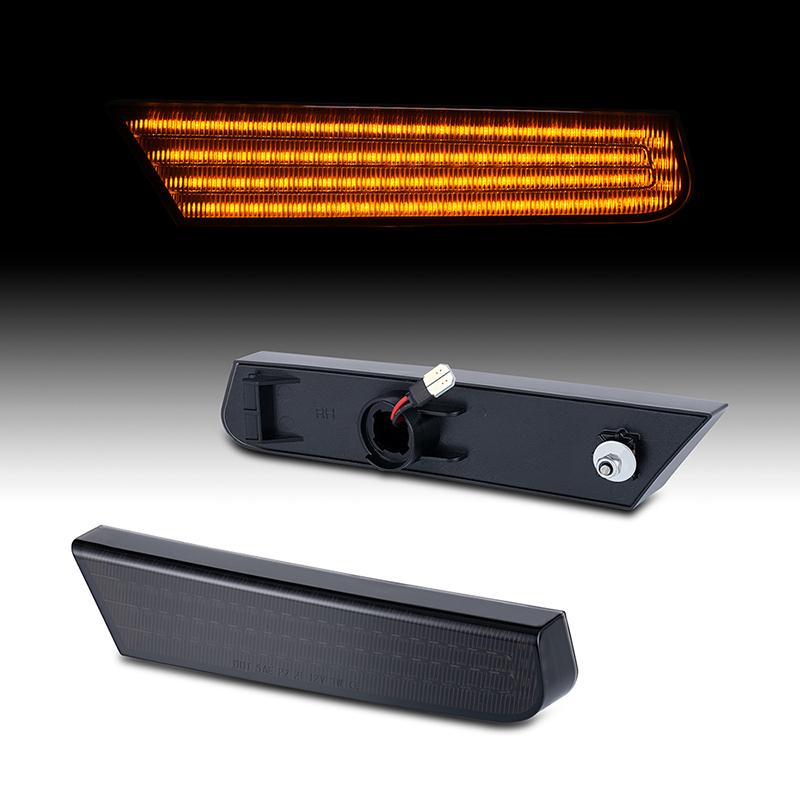 New LED Amber Side Marker Lights Front Fender Turn Signal 2001-2004 Nissan Xterra Chrome Housing Clear Lens Side Pair Set