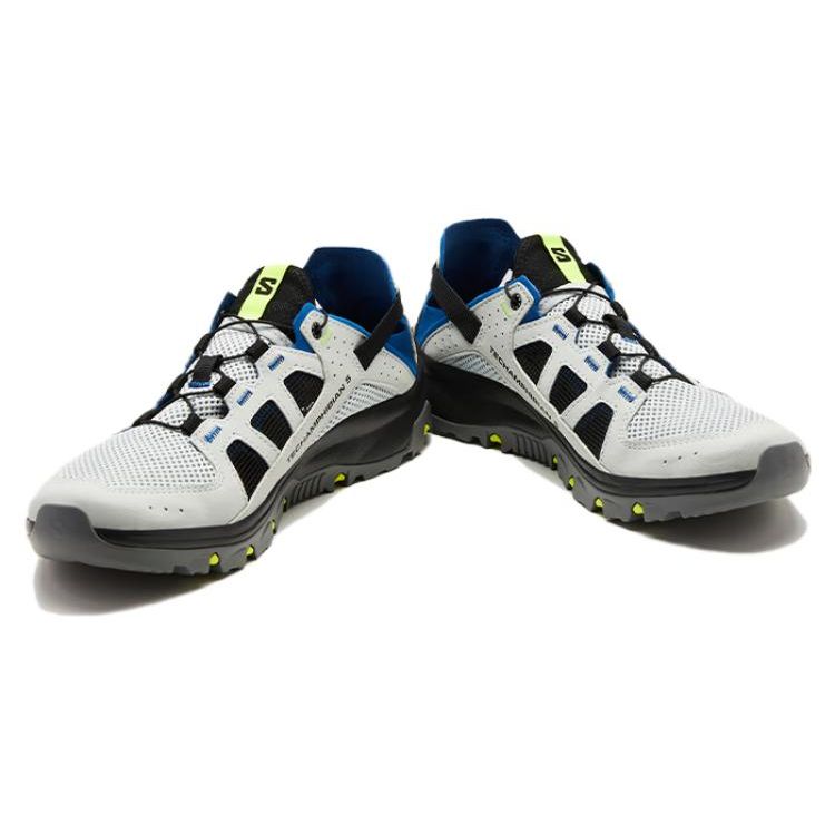 SALOMON Techamphibian 5 Fabric Quick-Drying Breathable Low-Top Water Shoes Men Outdoor Shoes Pearl-Gray Blue 471138