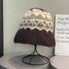 Warm Handmade Woolen Hat Autumn Winter Wool Knitted Hat Fashion Knitted Bucket Hat  Women