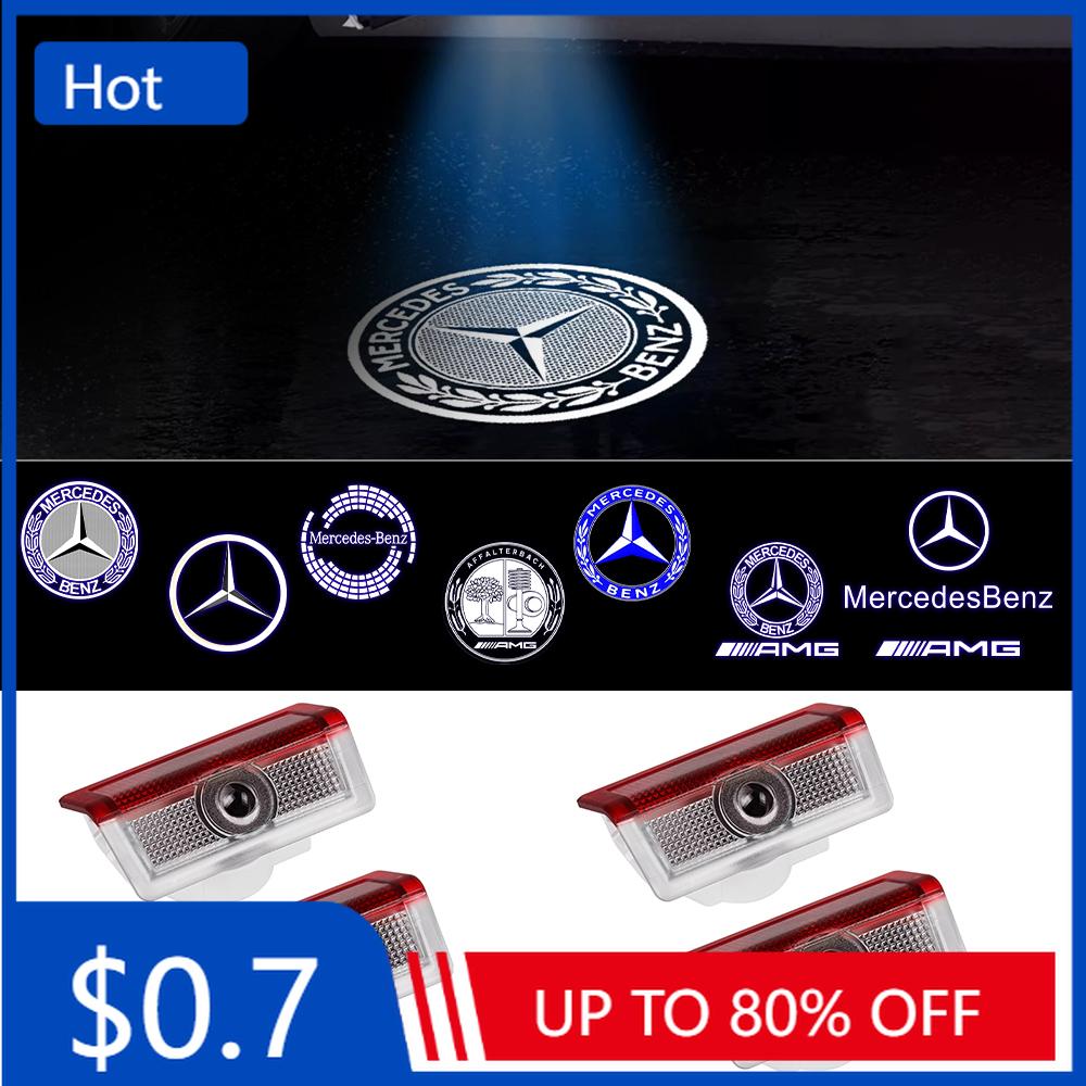 Car Sticker Car Door Welcome Light LED HD Projector Lamp For Mercedes Benz A B C E M Class AMG W166 W246 W176 W204 W205 X164 GLE