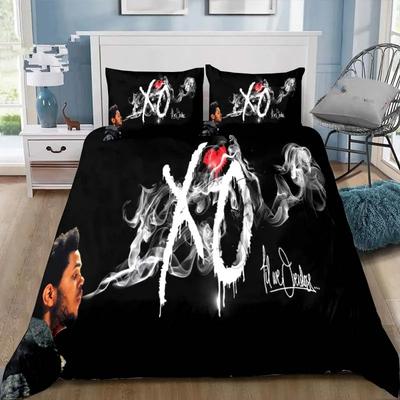 Xo The Weeknd Комплект постельного белья на двуспальную кровать на все сезоны, 3 предмета, комплект с одеялом, пододеяльник, комплект постельного белья на кровать размера Double King