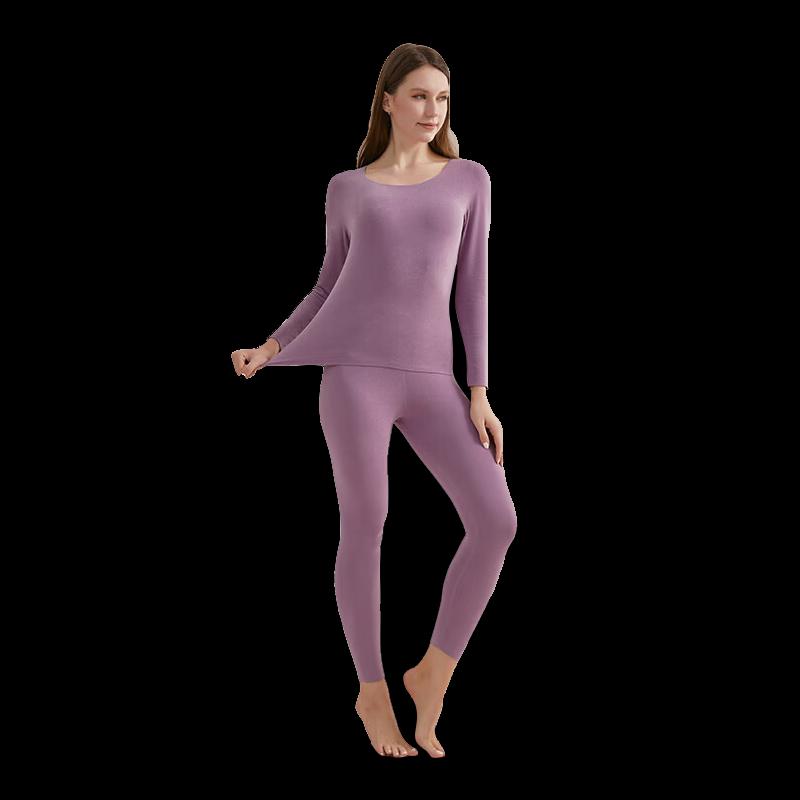 Hengyuanxiang Women's Anti-Bacterial Seamless Thermal Underwear Set