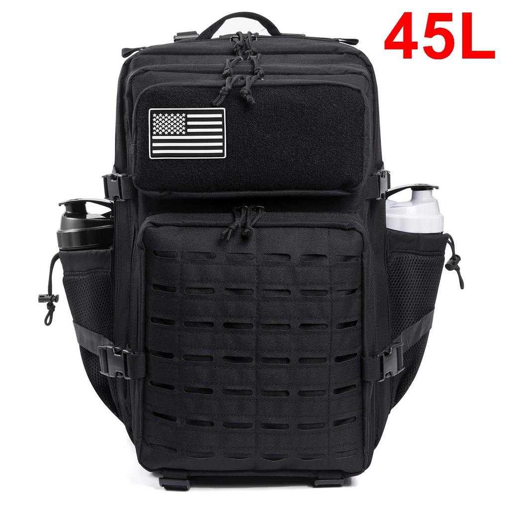 25L/45L Tactical Backpack for Women/men Survival Laser Cut Molle Daypack School Bag Gym EDC Rucksack with Dual Cup Holder