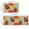 1Pcs Anti Fatigue Kitchen Rugs,  Floral Print Waterproof Non-Slip Thick Cushioned Kitchen Mat Heavy Duty Comfort Standing Mat for Kitchen