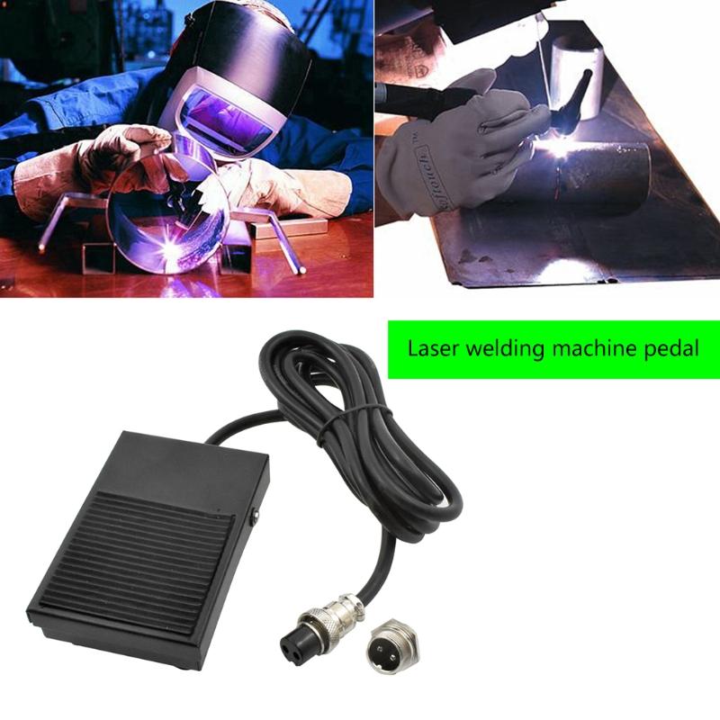 Металлическая педаль ножного управления с 2 контактами для точечной сварки, резки TIG, сварочного аппарата, для игр, противоскользящая
