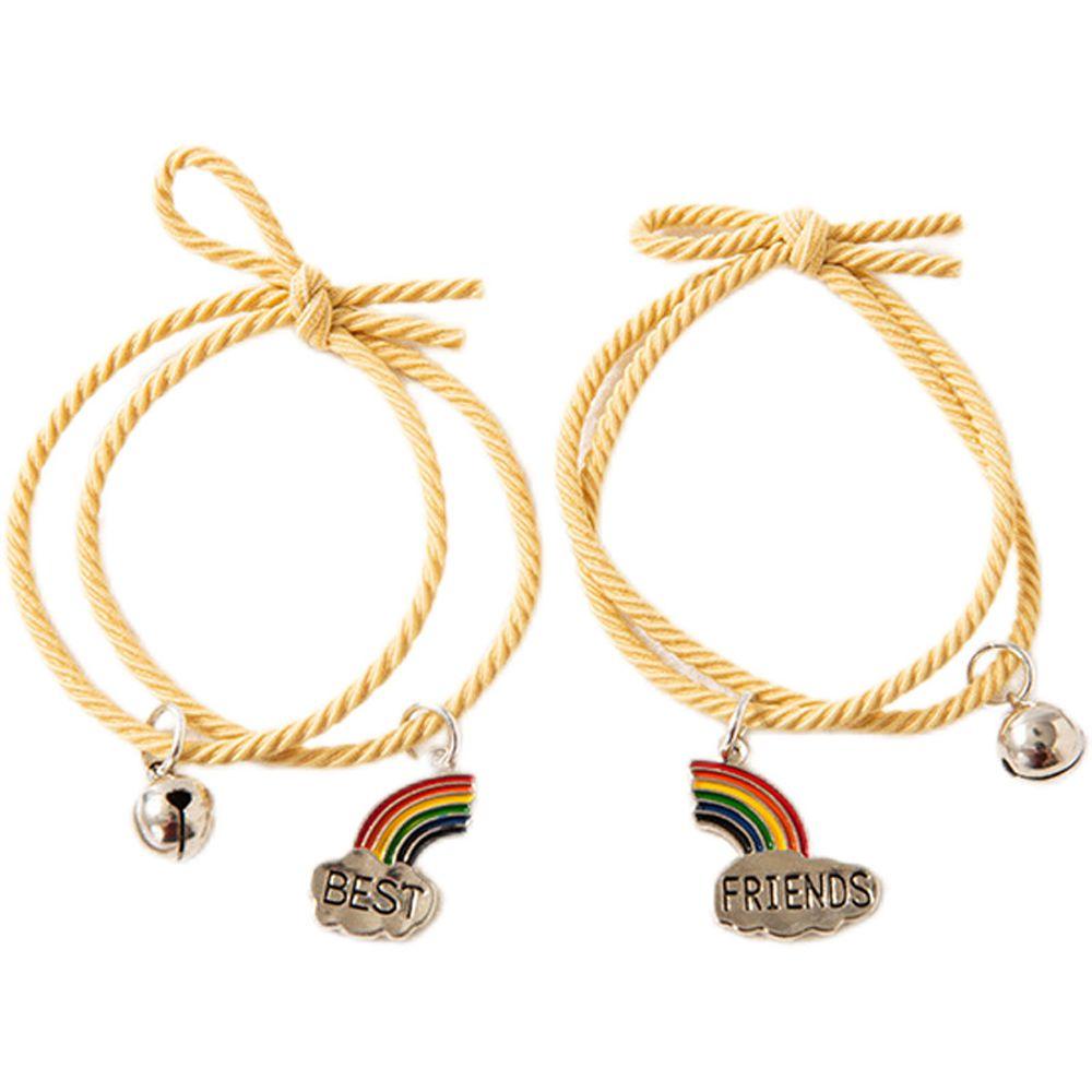 Подвеска из веревки для волос, плетеная веревка, лучшие браслеты для друзей, повязки для волос, браслеты, украшения Радуга