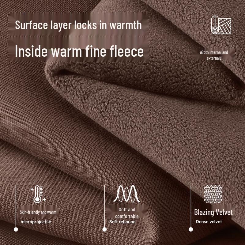 MINISO Men's Fleece-Lined Curved-Leg Pants