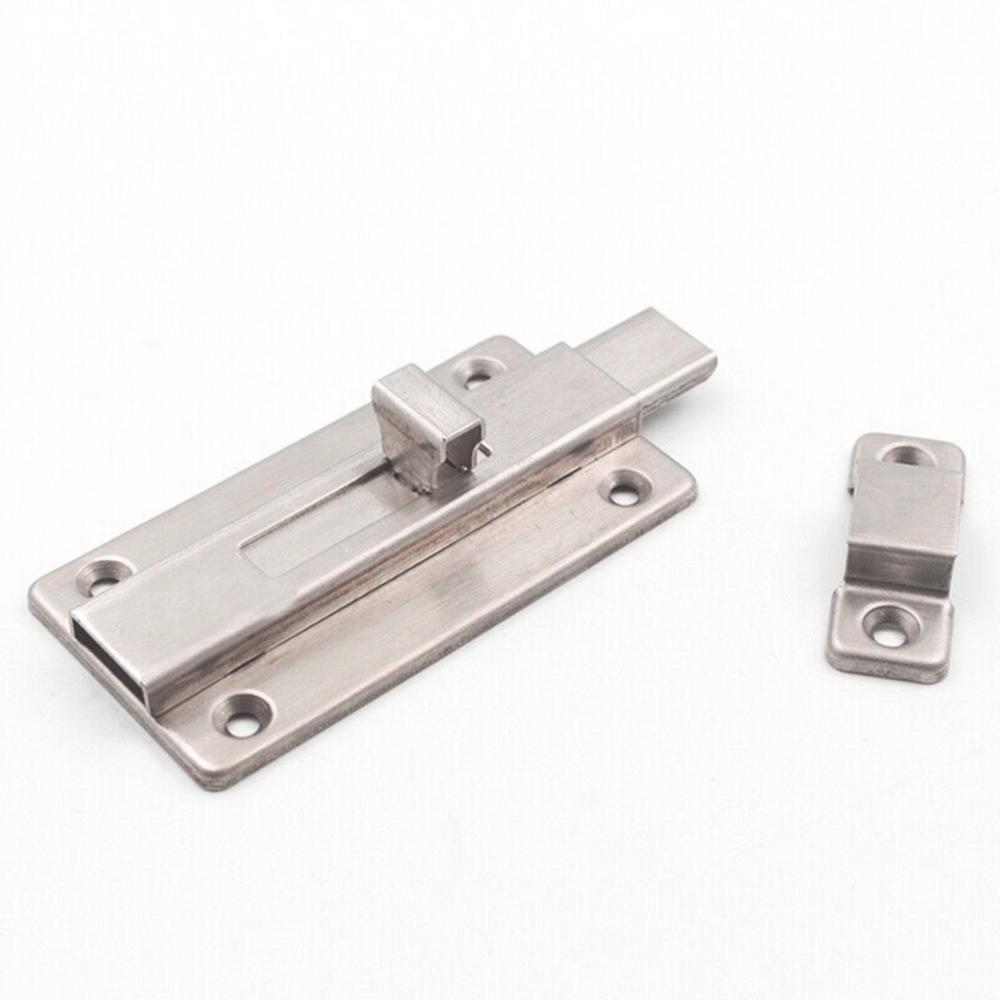 Bedroom Bathroom Stainless Steel Shed Lock Door Bolt Padlock Clasp Set Cabinet Catches