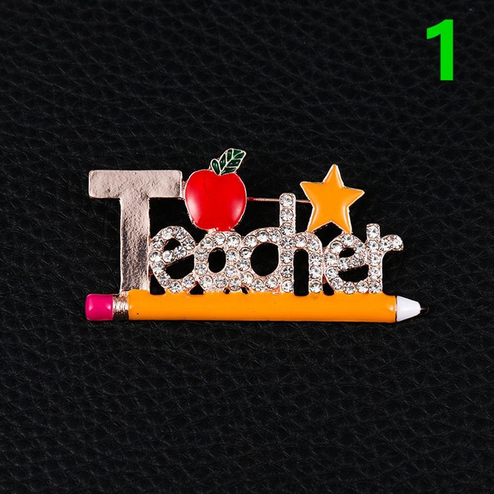 Ювелирные аксессуары Подарок на День учителя DIY украшение Брошь-значок в виде яблока Значок на воротник Эмалевая брошь