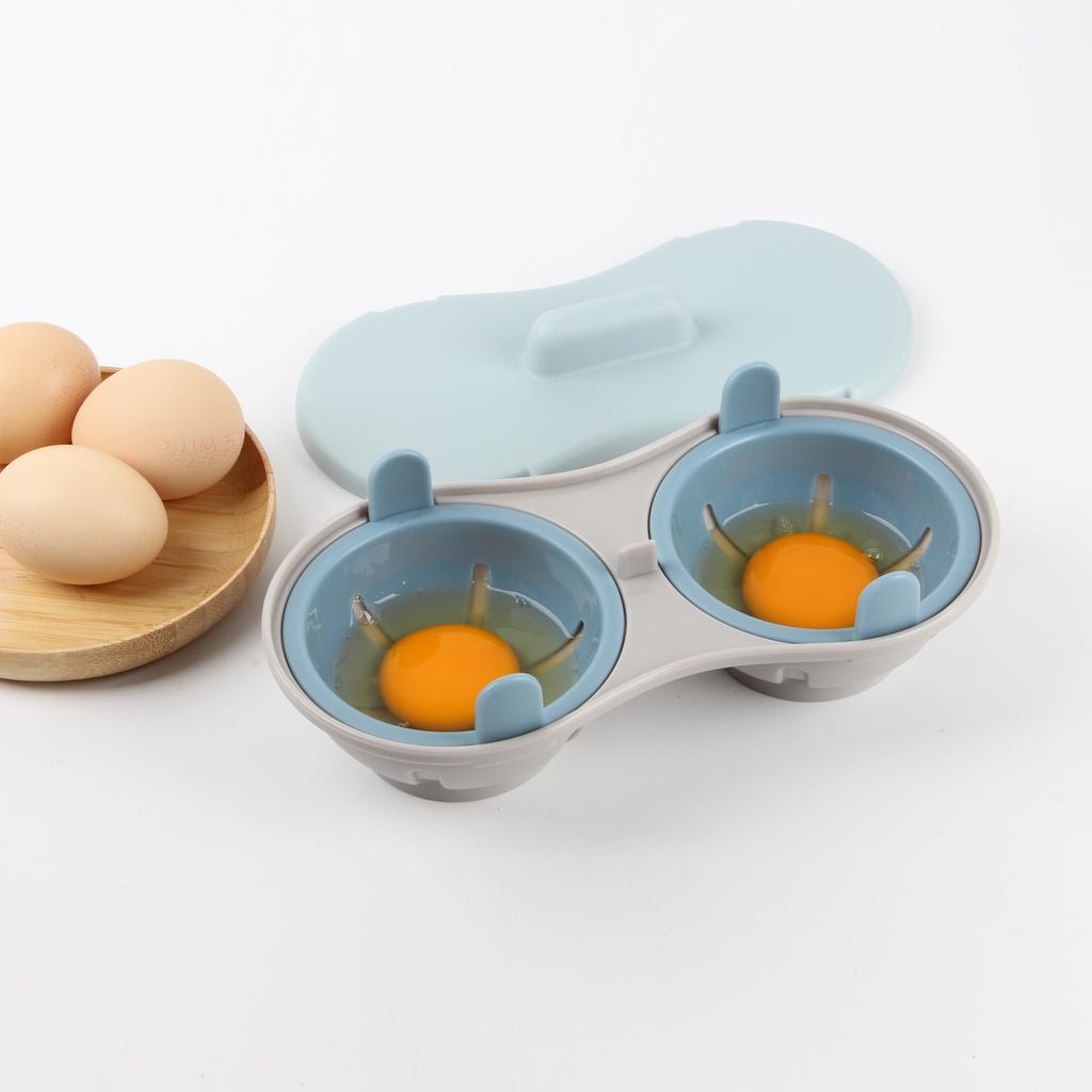 Egg Poacher with Egg Shell Opener Microwave Poached Egg Maker Dishwasher Safe BPA Free Egg Cooker Poached Egg Steamer