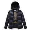 Women's Hooded Down Jacket Black Gold Cotton Coat Winter Loose Fashionable Thick Cotton Jacket