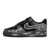 Air Force 1 REGO Хот-дог, Gothic Night Низкие кеды для скейтбординга Унисекс Черный Серебристый IB6842-002(Команда1189-)