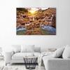 Canvas Print Waterfall Mountains Stone
