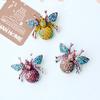 Retro Temperament Diamond-Encrusted Bee Brooch Fashion Trend Medieval Versatile Pin Clothing Accessories