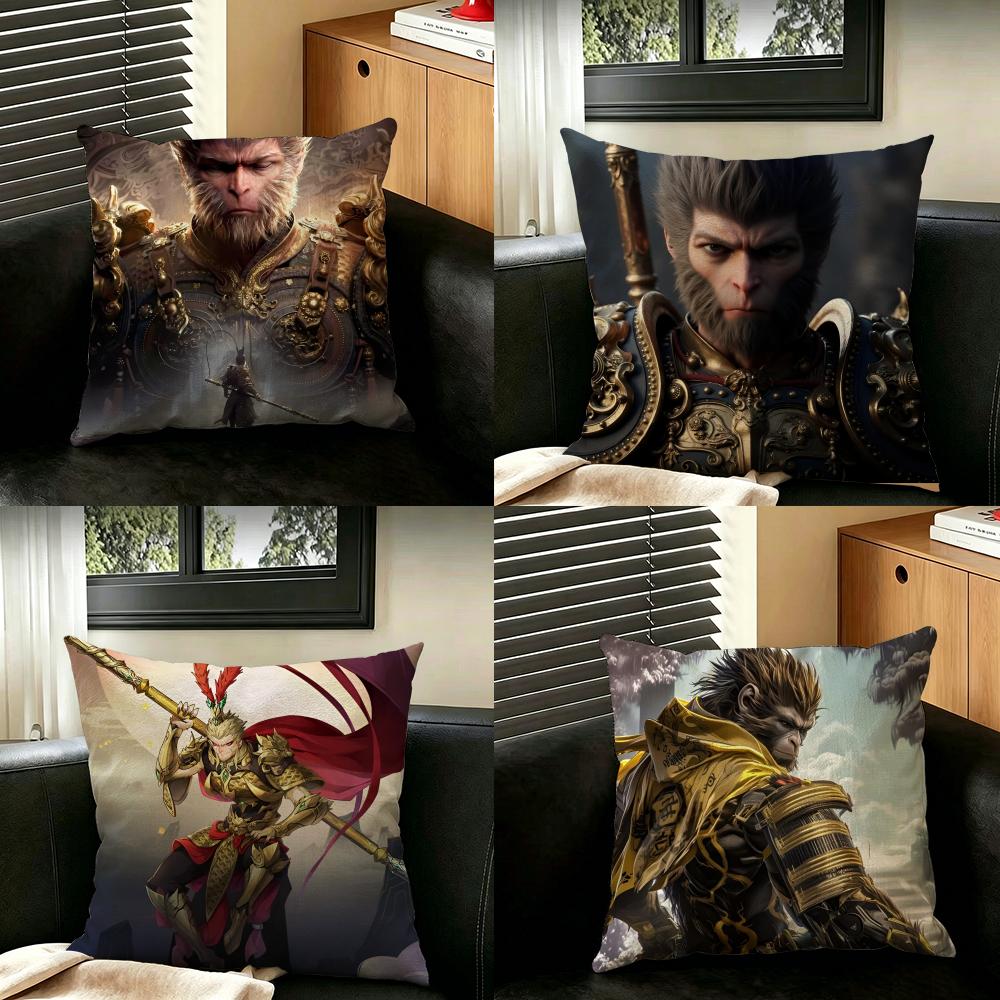 Art black myth wukong wwallpaper Cushion Cover Creative pillowcases for interior decoration office living room home Car hot