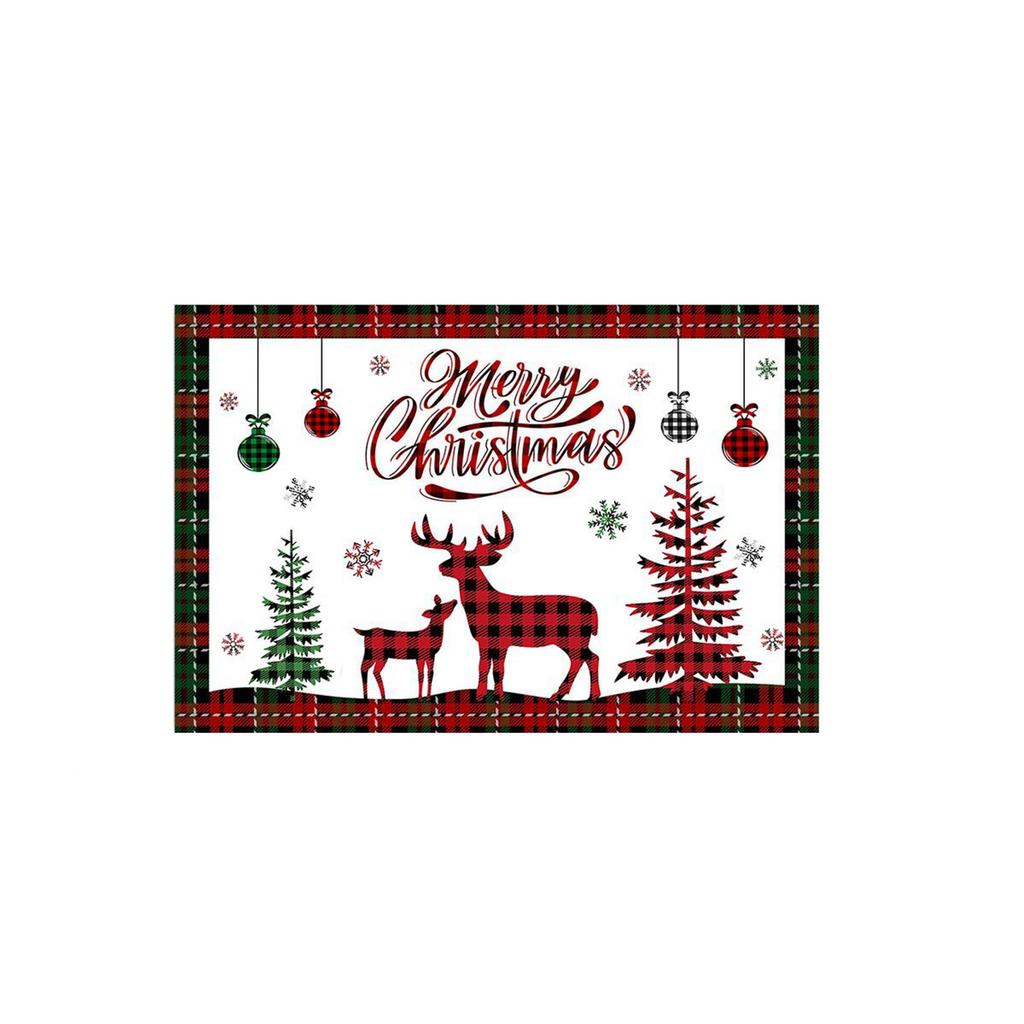 Рождественские подставки под тарелки Мультяшные Вечеринка Изоляция Обеденный стол Рождественская атмосфера Подставки под тарелки