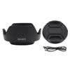 ES-62II Camera DSLR Lens Hood for Canon 50mm F 1.8 II with Lenses Cap