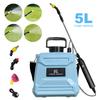 Электрический распылитель 5 л, работающий от аккумулятора, с распылителем и регулируемыми насадками, USB-зарядка для газона, сада, уборки