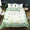 Father's Day Duvet Cover Set Queen Single Double Size Letter To Father Bedding Set Microfiber Father's Day Gift Twin Quilt Cover